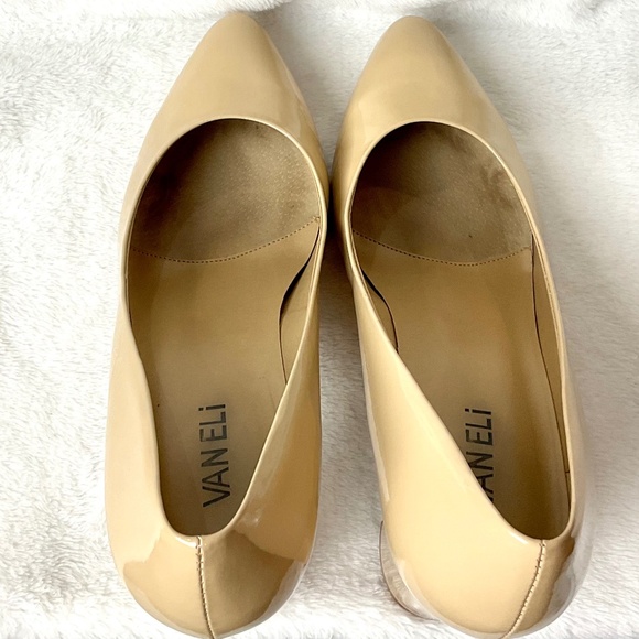 Vaneli Tilden Ecru Patent Leather Nude Colored Comfort Pumps Size 9.5M - Picture 13 of 14